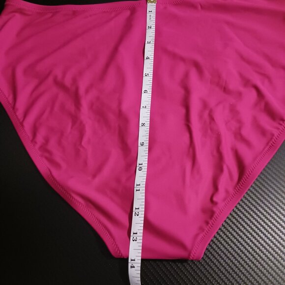 NEW J.Crew Hallie High Waist Moderate Coverage Bikini Bottoms Radiant Fuchsia 2X - Picture 10 of 12